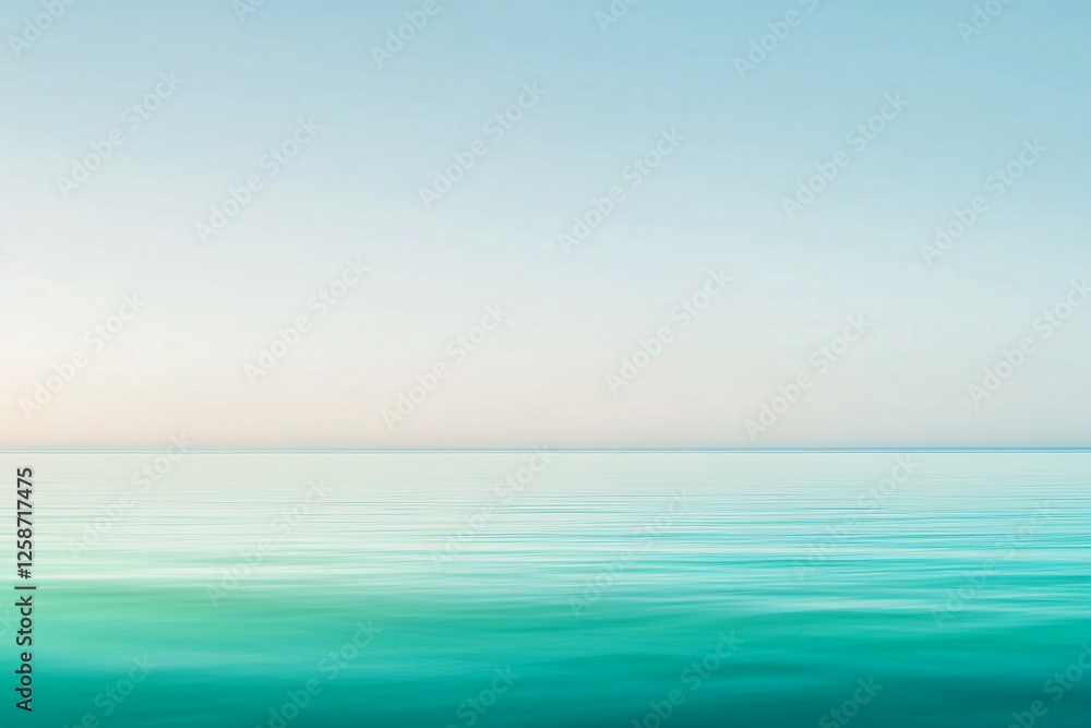 Obraz premium A serene abstract gradient with cool blues merging into gentle greens, exuding tranquility and modern style in HD clarity.