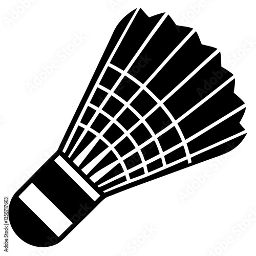 Badminton shuttlecock silhouette vector illustration 