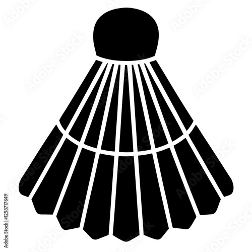 Badminton shuttlecock silhouette vector illustration 