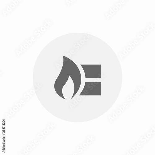 burning fire icon sign vector