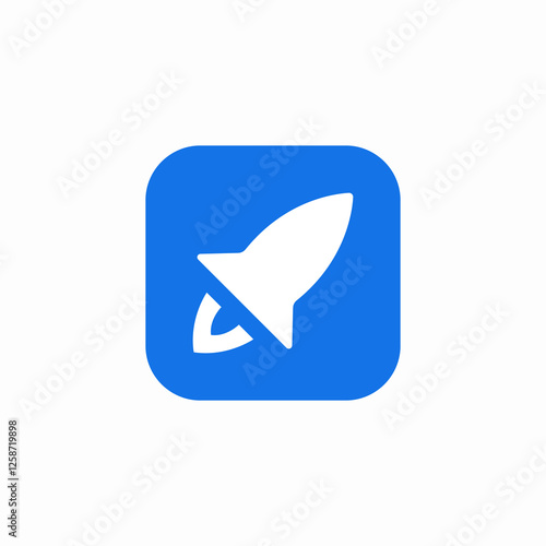flying rocket icon sign vector