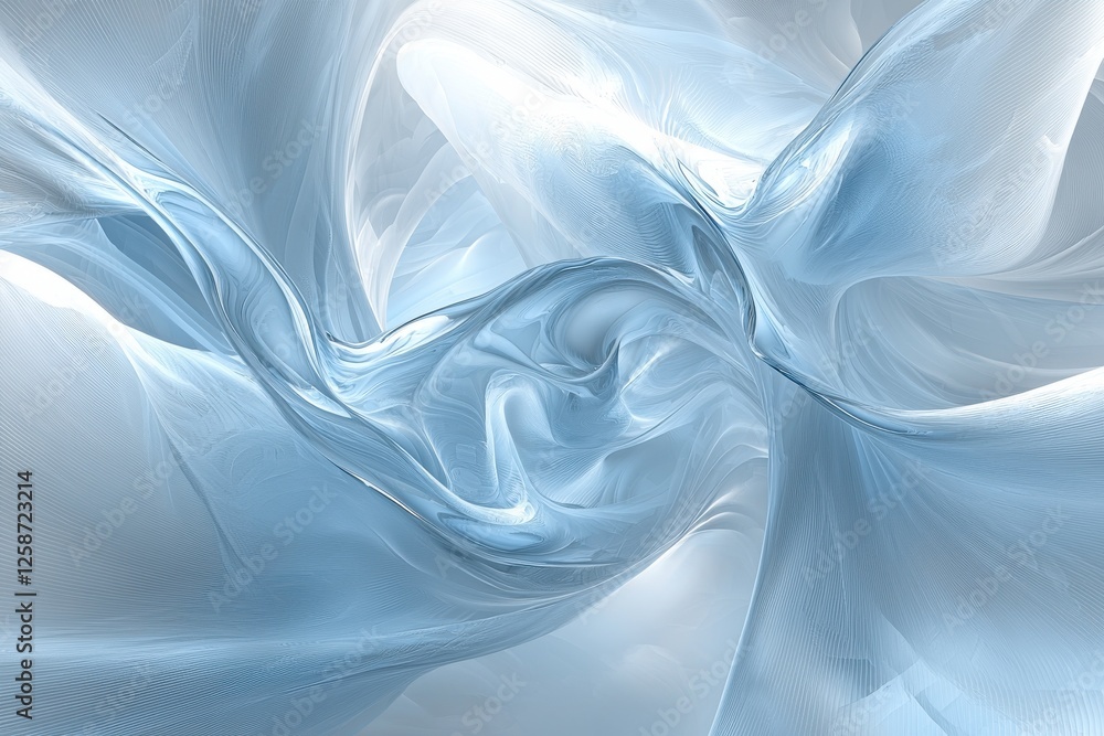 Obraz premium Ethereal Blue Abstract Texture with Soft Flowing Patterns
