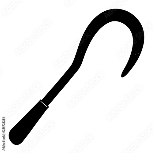 Crowbar with a pry end  silhouette vector illustration 