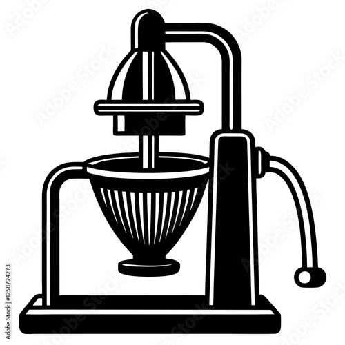 Juicer with a press  silhouette vector illustration 