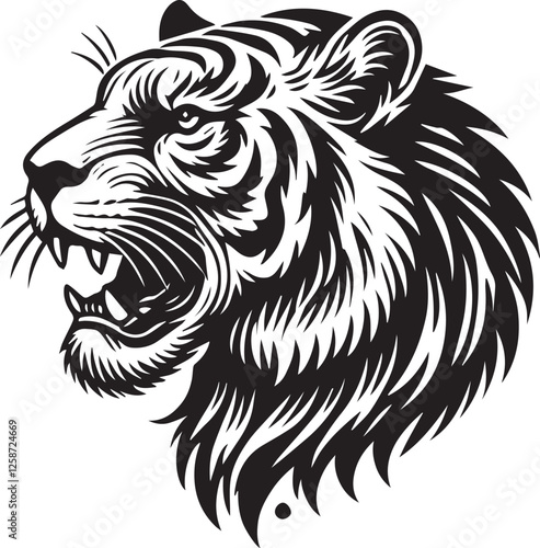 Wallpaper Mural vector illustration of a tiger Torontodigital.ca