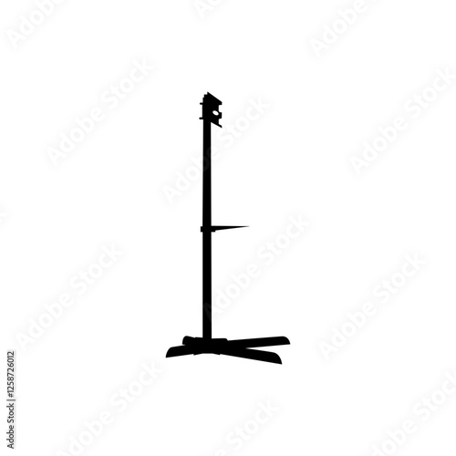 The TV is mounted on a floor-standing TV stand vector .