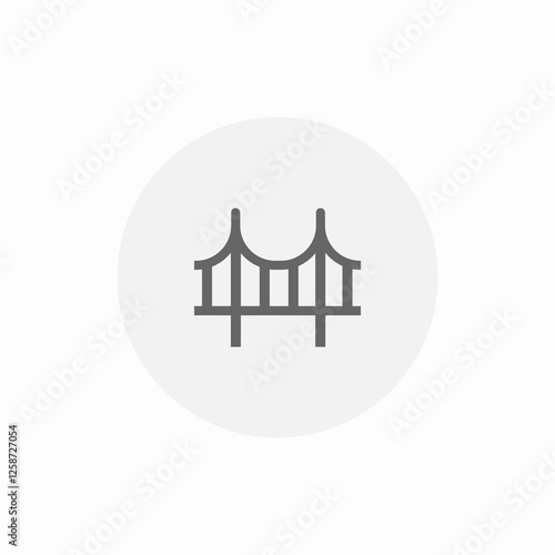 bridge construct icon sign vector