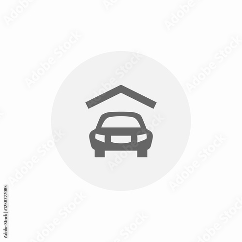 car parking protection icon sign vector