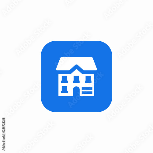 facility building spot icon sign vector