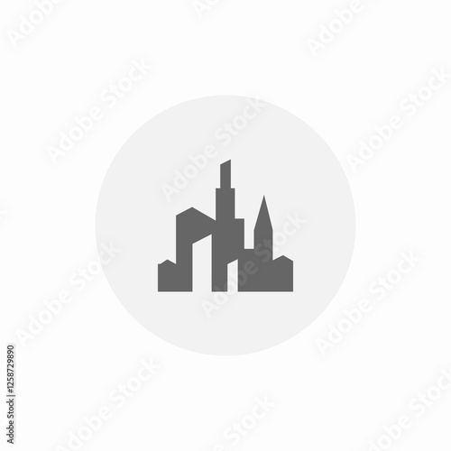 large city icon sign vector
