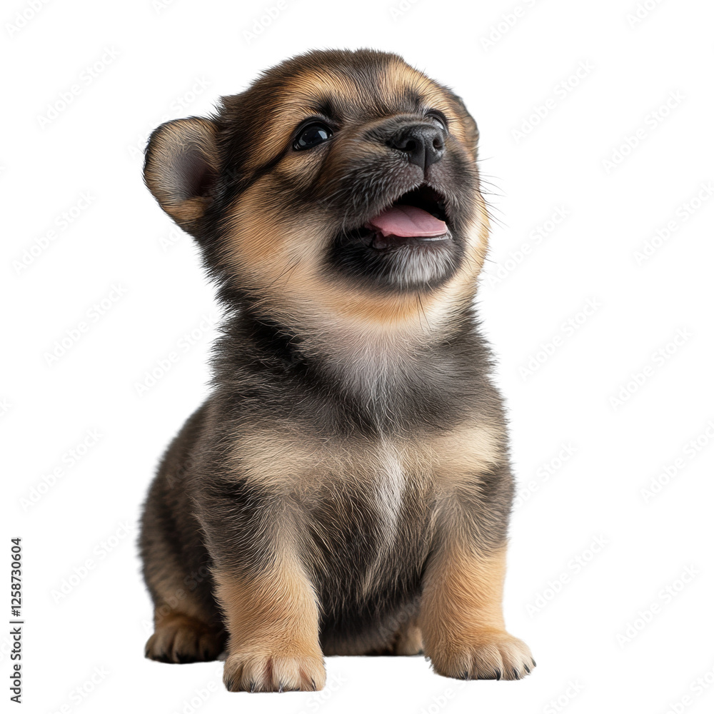 Cute puppy with joyful expression Cute puppy with joyful expression