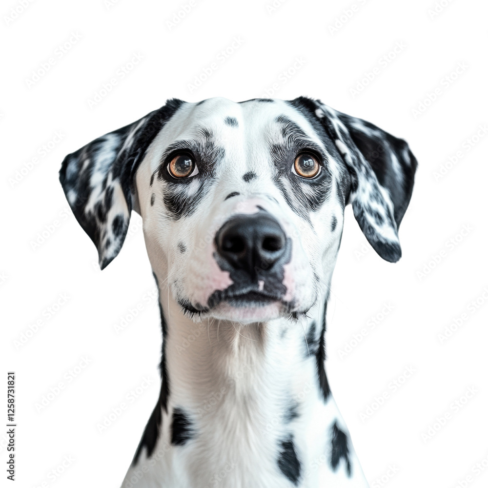 Dalmatian dog on a white isolate background Dalmatian dog on a white isolate background
