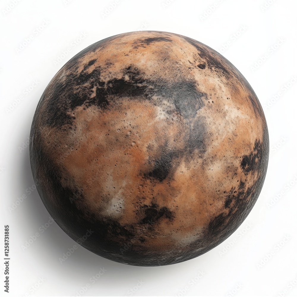 Fototapeta premium Isolated Earth-like planet sphere against white background