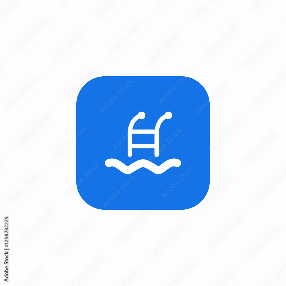 swimmer access ladder icon sign vector swimmer access ladder icon sign vector