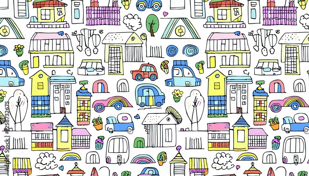 Kindergarten doodle vector background. Hand drawn doodle style children cute seamless pattern, preschool wallpaper. Kids education simple background with toy, car, house elements. perfect any project. Kindergarten doodle vector background. Hand drawn doodle style children cute seamless pattern, preschool wallpaper. Kids education simple background with toy, car, house elements. perfect any project.