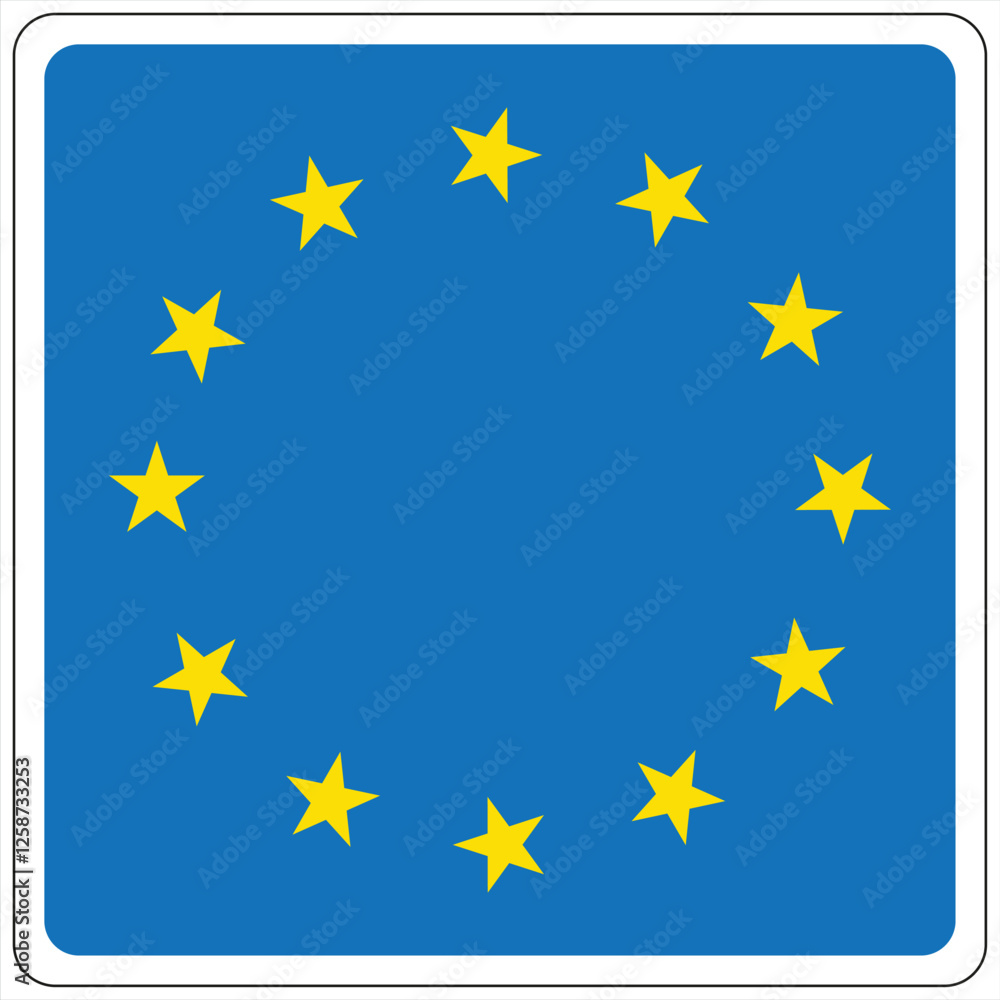 European union flag waving, featuring twelve gold stars arranged in a circle on a vibrant blue background, symbolizing unity and harmony among member states European union flag waving, featuring twelve gold stars arranged in a circle on a vibrant blue background, symbolizing unity and harmony among member states