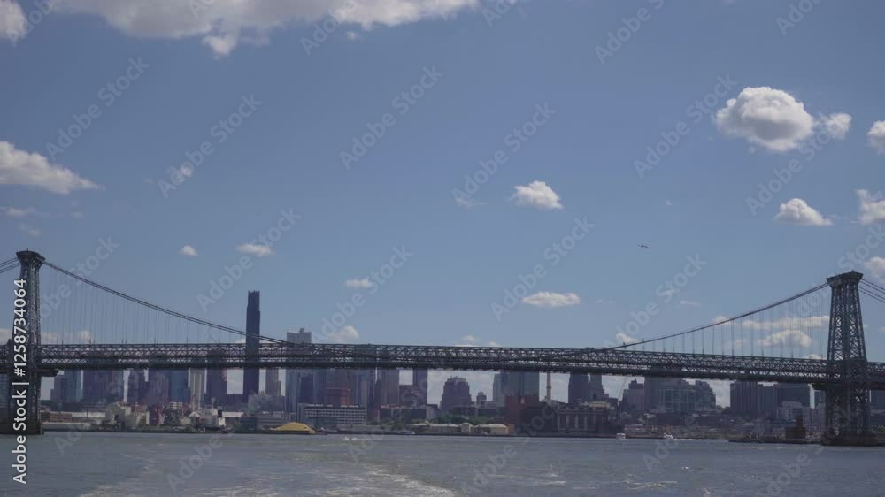 Williamsburg Bridge with New York City's Skyline