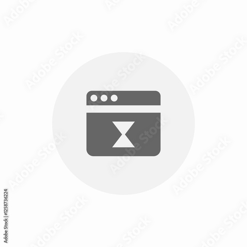 browser load wait icon sign vector