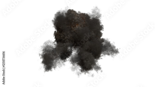 Bomb, Explosion VFX concept design, Stock footage 4K. PNG alpha