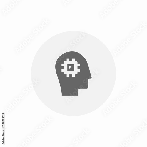 intelligent microchip icon sign vector