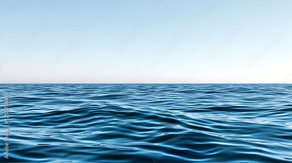 Obraz premium Wide Shot Of Calm Blue Ocean Water