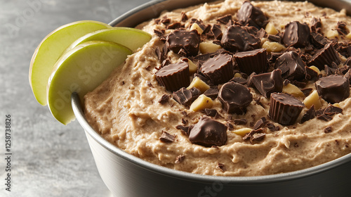 Wallpaper Mural Creamy Peanut Butter Dessert Dip with Chocolate and Toffee Torontodigital.ca