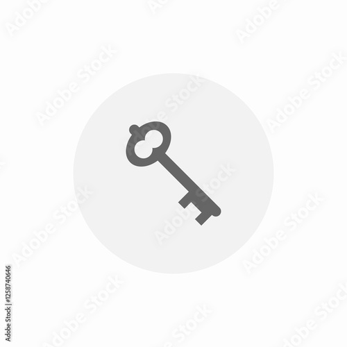 vintage key icon sign vector