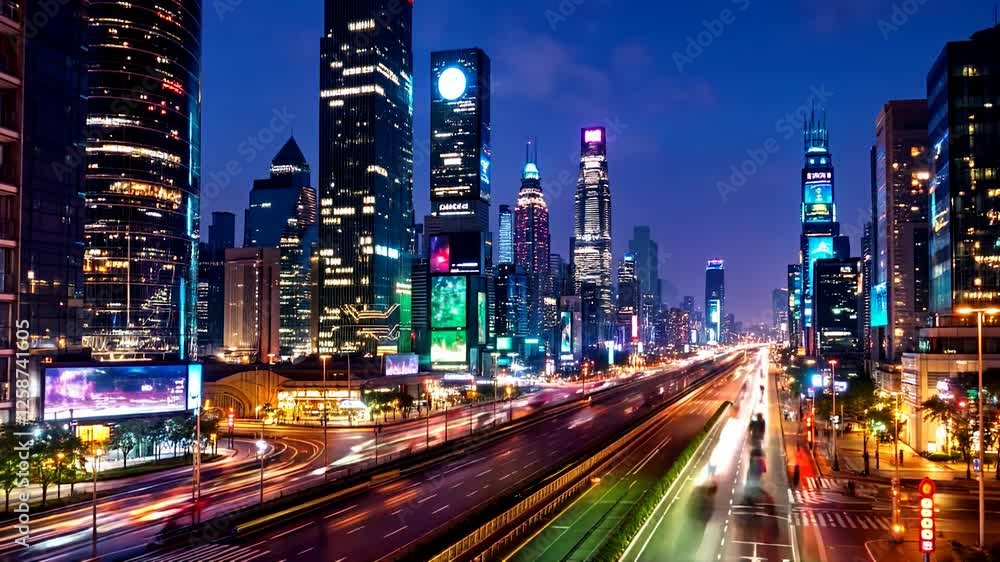 Smart City Awakens – A Futuristic Time-Lapse from Night to Day Smart City Awakens – A Futuristic Time-Lapse from Night to Day
