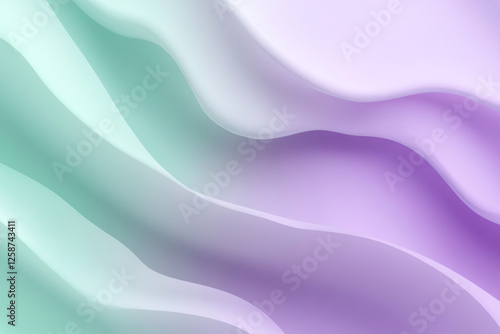 An ethereal abstract gradient blending soft lavender and mint, with gentle curves that evoke a dreamy modern background in HD.