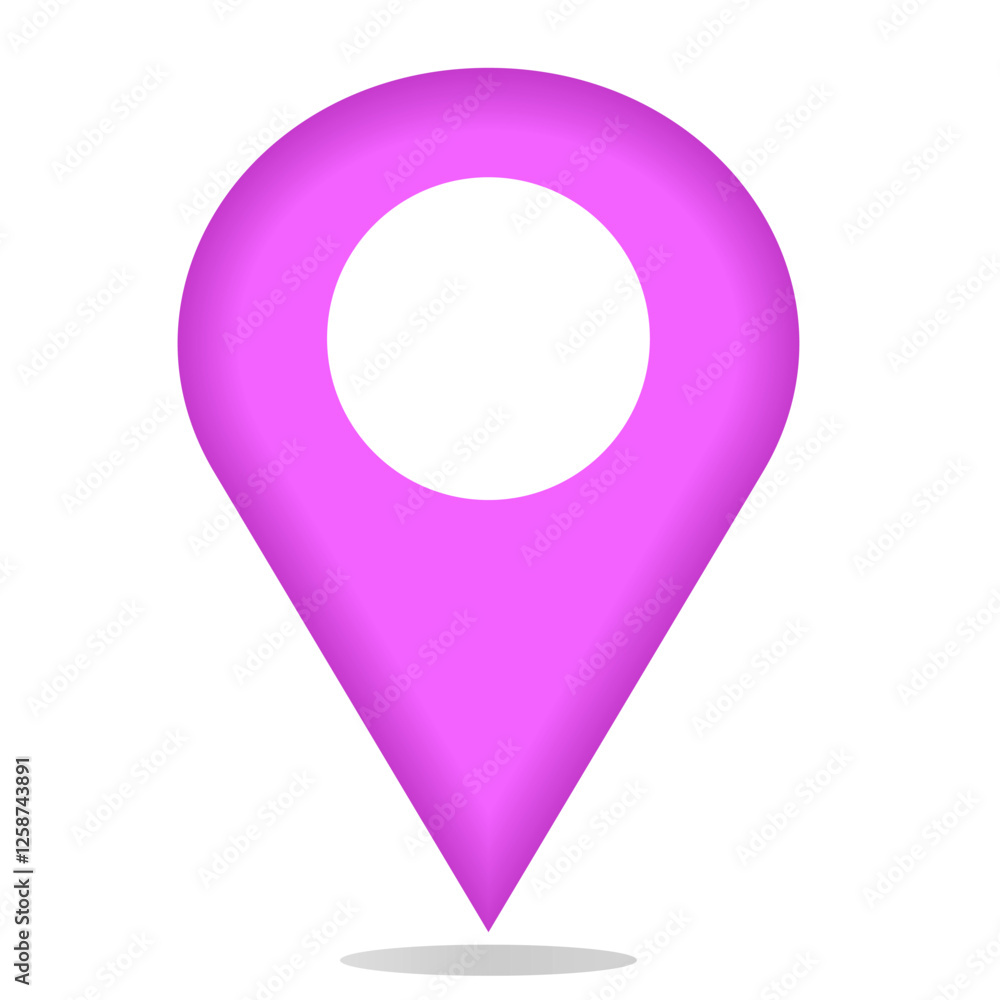3d violet pin icon on white background
Vector icon pin location, map 3d violet pin icon on white background
Vector icon pin location, map