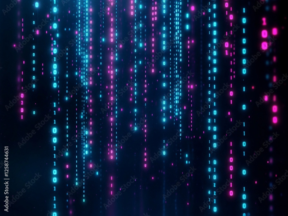 Futuristic Digital Binary Code Wallpaper with Vibrant Data Streams in a Cyberpunk Tech-Inspired Design Futuristic Digital Binary Code Wallpaper with Vibrant Data Streams in a Cyberpunk Tech-Inspired Design