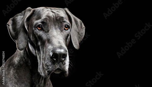Wallpaper Mural Great Dane sitting calmly against a black background showcasing its majestic features Torontodigital.ca