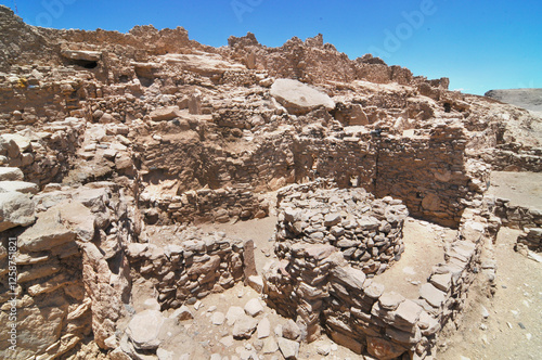 Pukará de Lasana, (Quechua pukara fortress) pre-Columbian fortress northeast of the city of Calama Antofagasta Region in Chile photo