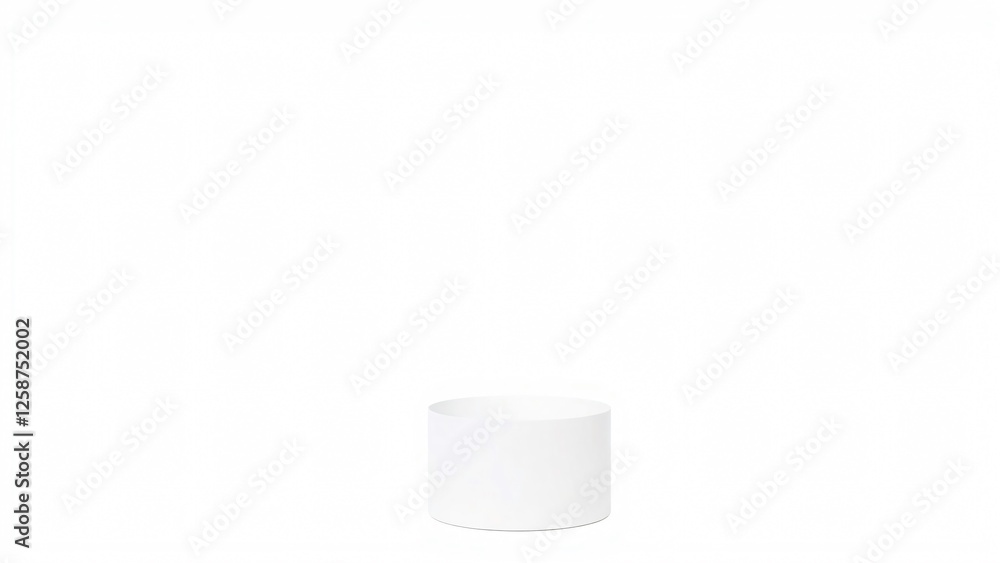 Minimalist White Cylindrical Pot or Container Minimalist White Cylindrical Pot or Container