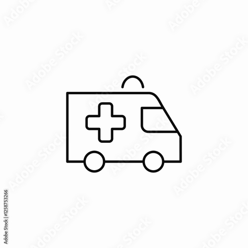 ambulance help icon sign vector