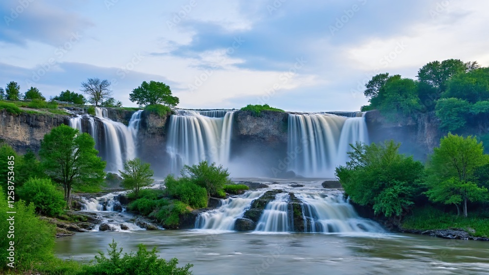 Breathtaking waterfalls cascading down Breathtaking waterfalls cascading down