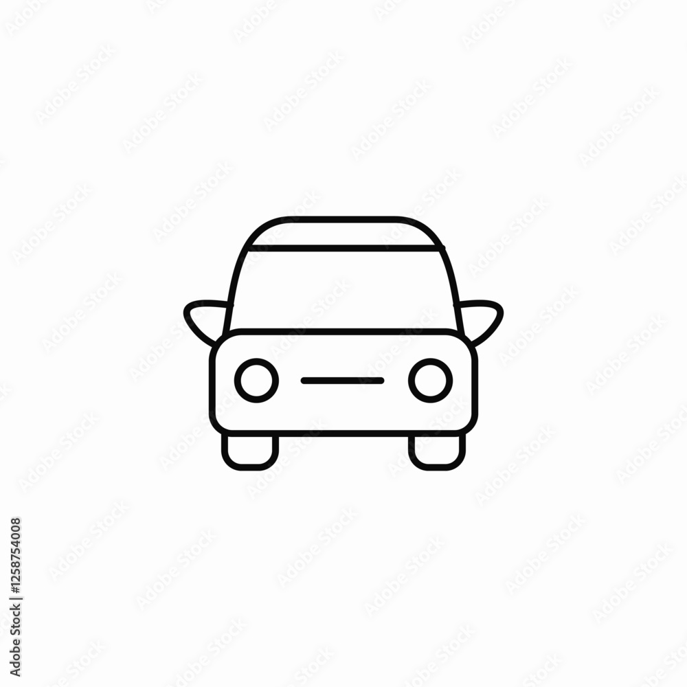 car road icon sign vector car road icon sign vector