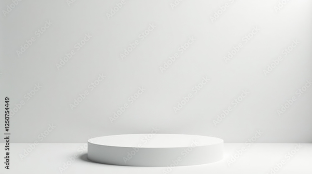 Fototapeta premium Minimalistic White Podium for Product Showcase