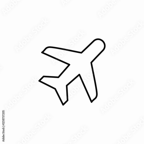 planne travel icon sign vector photo