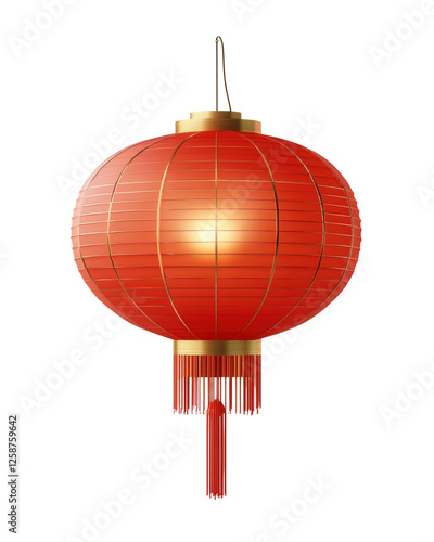 Red lantern, white isolate background