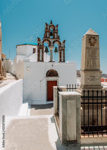 Streets in Pyrgos kallistis in summer photo