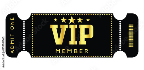 Vector golden ticket template. wps10