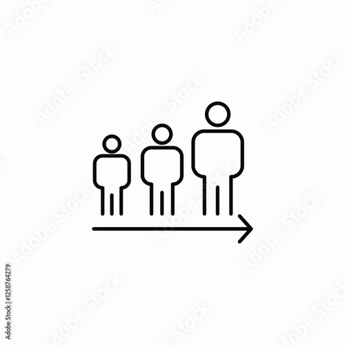 personal growth icon sign vector