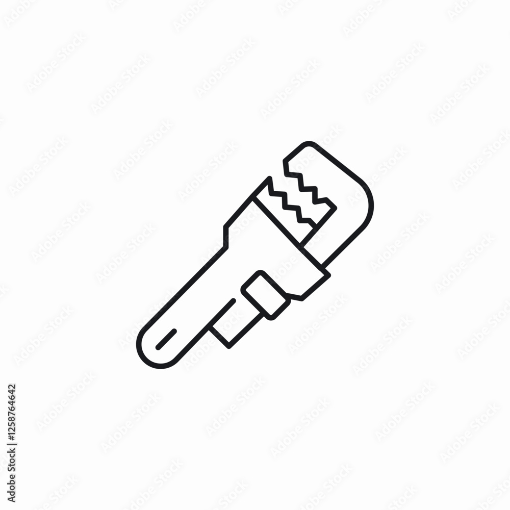 plumber wrench icon sign vector plumber wrench icon sign vector
