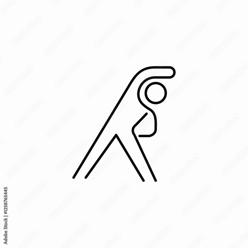 strectching gym icon sign vector strectching gym icon sign vector