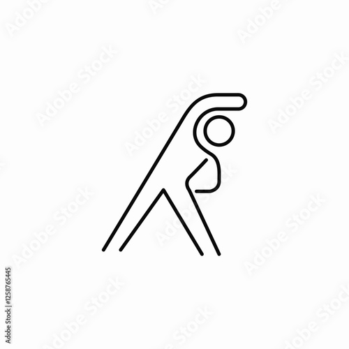 strectching gym icon sign vector