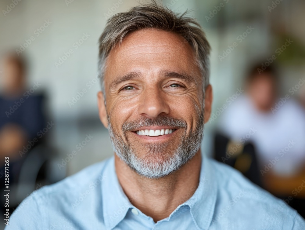 Portrait of a smiling mature man with gray hair. Portrait of a smiling mature man with gray hair.