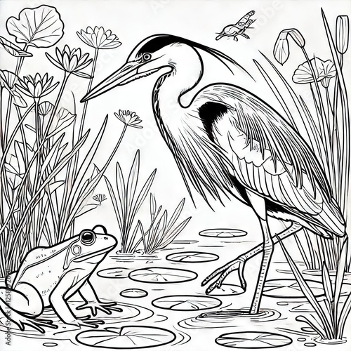 Сoloring books for Amazon, drawing for kids  Amazon, Birds,Bird, Flamingo, igle, Duck, tiger, animal, Line Drawing, line art photo