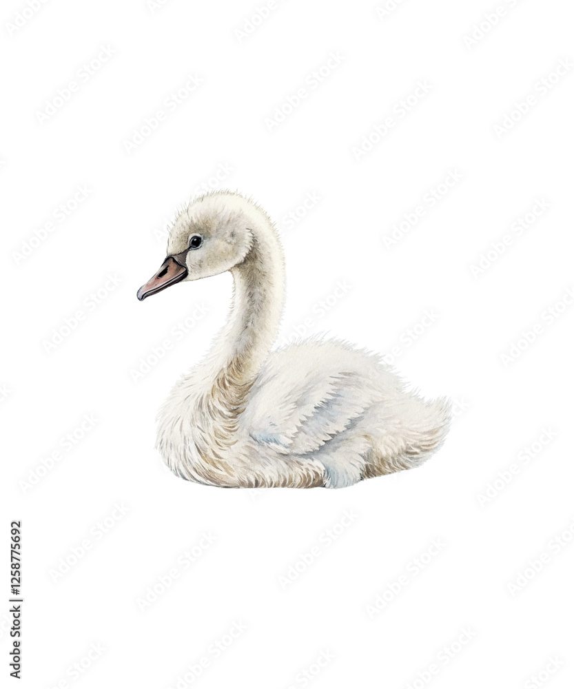 Fototapeta premium Cute Baby Animals Watercolor Illustrations – Lambs, Chicks, Bunnies, and Ducklings for Spring and Easter Designs