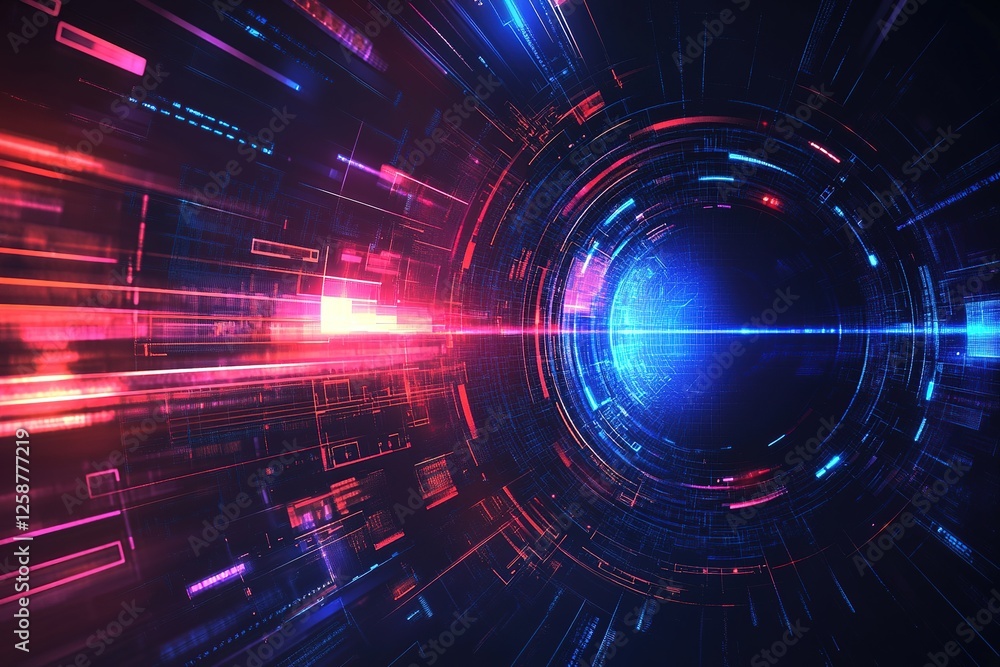 Obraz premium financial graph on technology abstract background